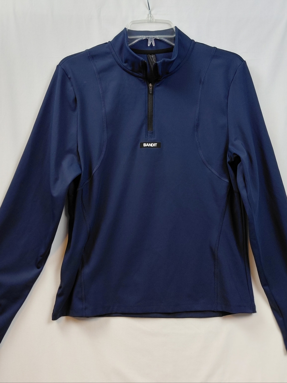 Bandit Quarter Zip Running Pullover Women's Size X Large Navy Blue